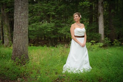 Bride at the Cades Cove Primitive Baptist Church